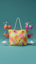 Lemon Zest Oversized Beach Tote Bag